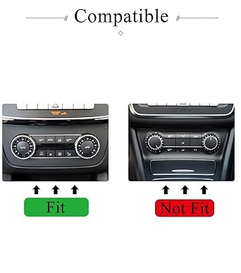 TOPDALL Mercedes Benz glitter AC button sticker Crystal accessories DIY interior knob cover Benz interior parts