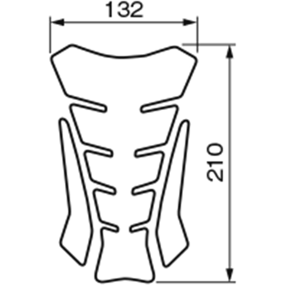 Daytona PROGRIP Motorcycle Anti-Scratch Seal Tank Pad 2 Pieces (208 x 110mm) #5007 Carbon Pattern 98007