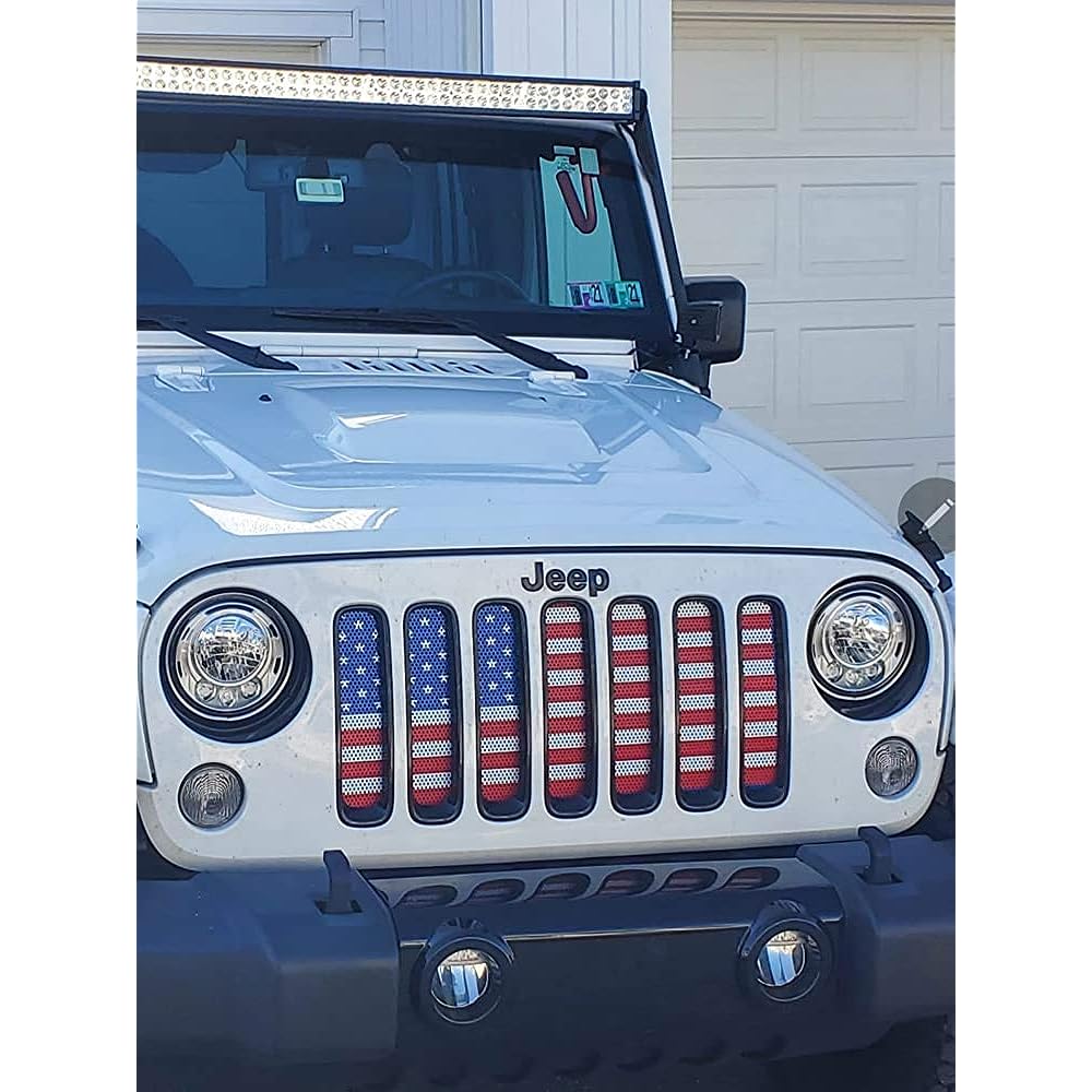 bolaxin Steel Front Grill Mesh Insert for Jeep Wrangler JK 2007 – 2017