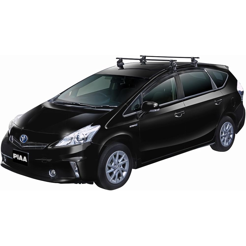 Terzo (by PIAA) Roof Carrier Base Carrier Foot 4 Pieces Roof-on Type Black Fully Locking Specification with Lock EF14BL