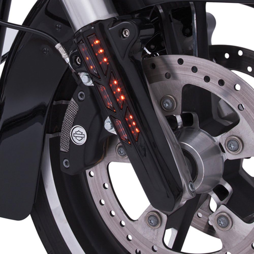 Lower leg cover gloss black amber LED