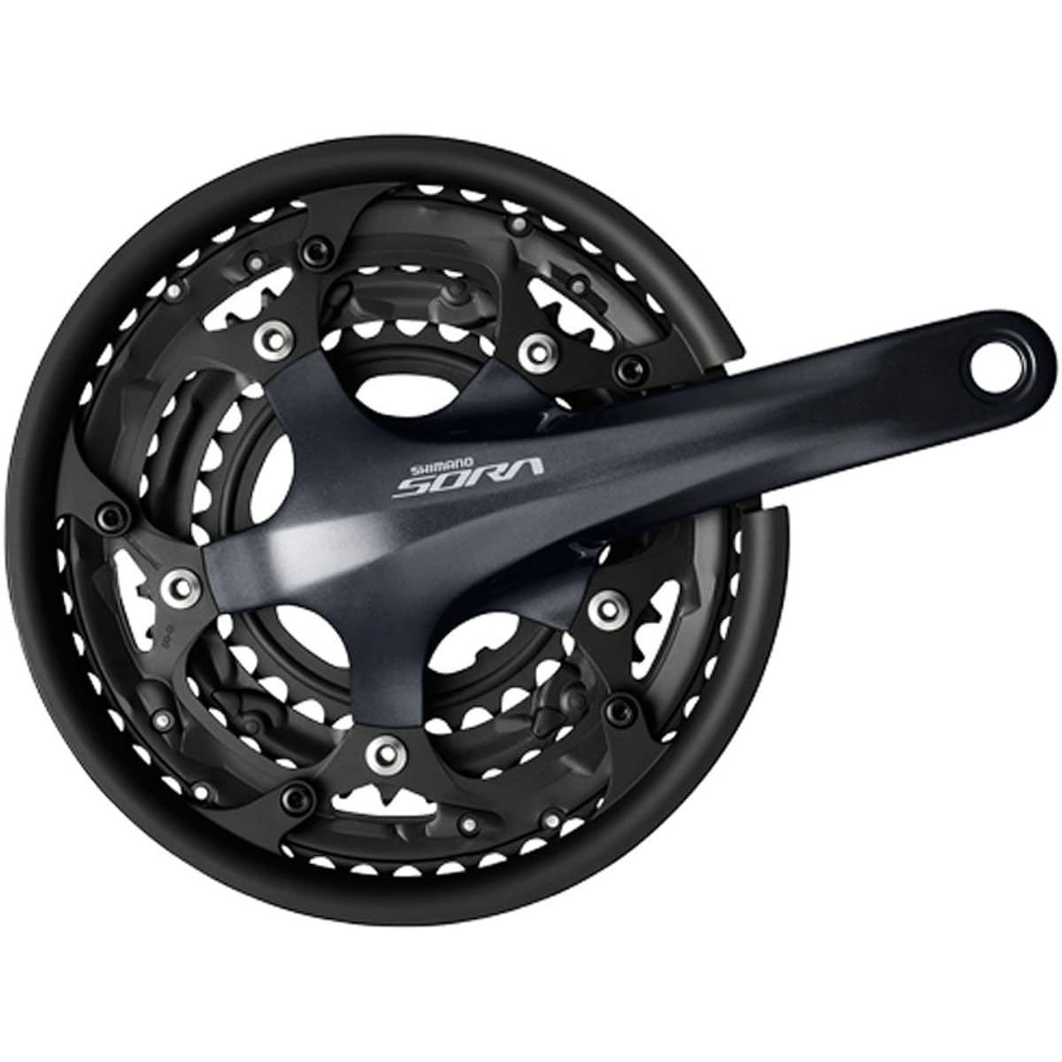 SHIMANO SORA FC-R3030-CG Crankset with chain guard 50/39/30T (3x9S) Black