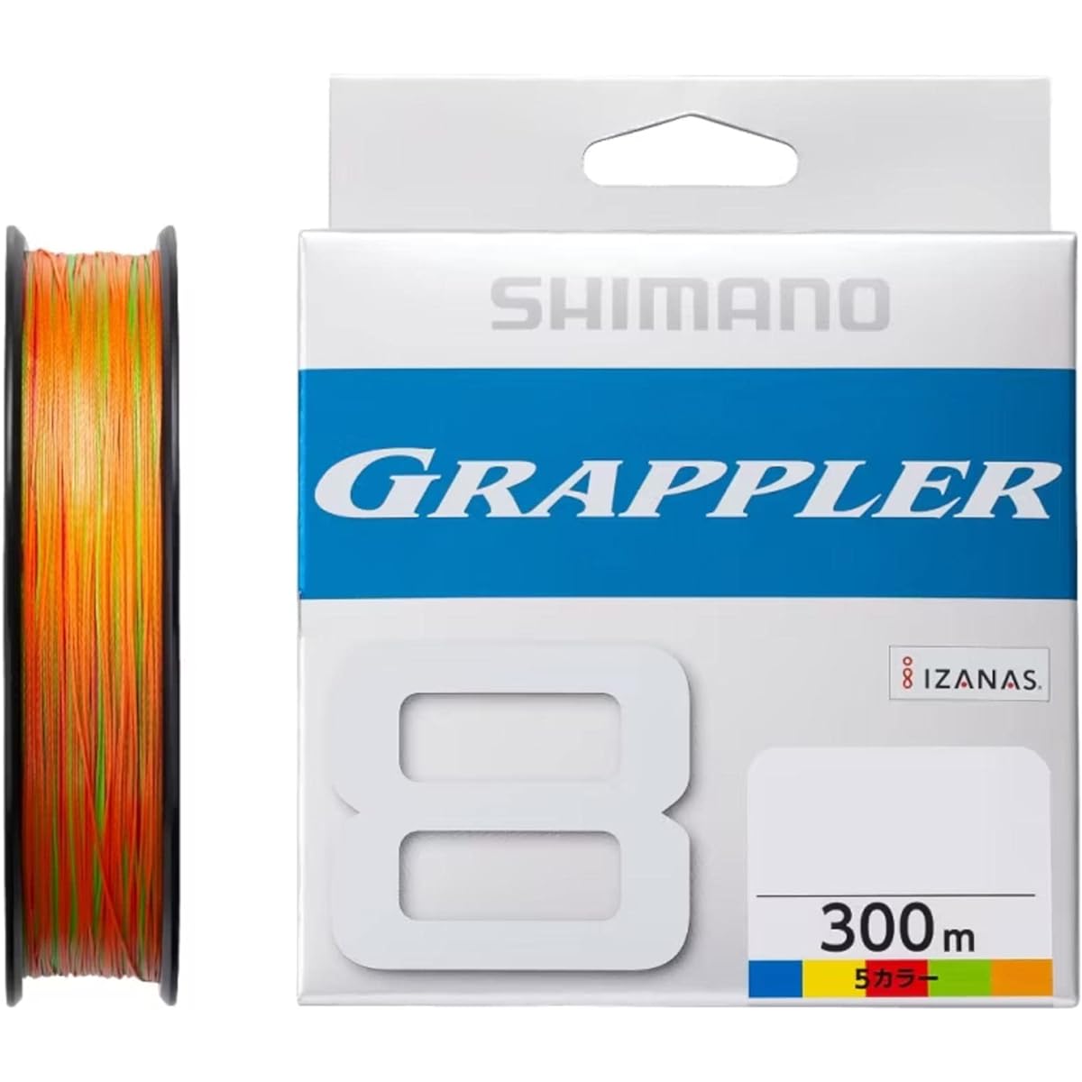 SHIMANO Grappler 8 PE 300m LD-A71U 5 colors (5 colors x 10m) No. 1