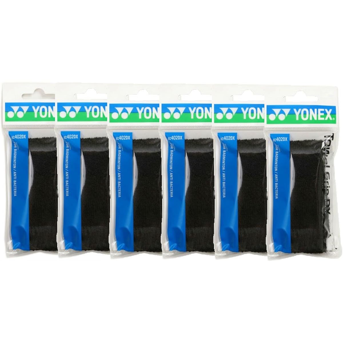 YONEX Towel Grip DX 1 Piece Set of 6 Black AC402DX-007-6SET
