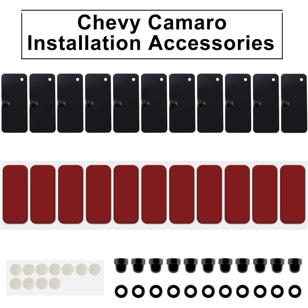 E-COWLBOY Rear Wind Wlue Hardware Kit Mounting Accessories Double-sided Mounting Tape 3m Ford Mustang Dodge Challenger Camaro (12 pieces)