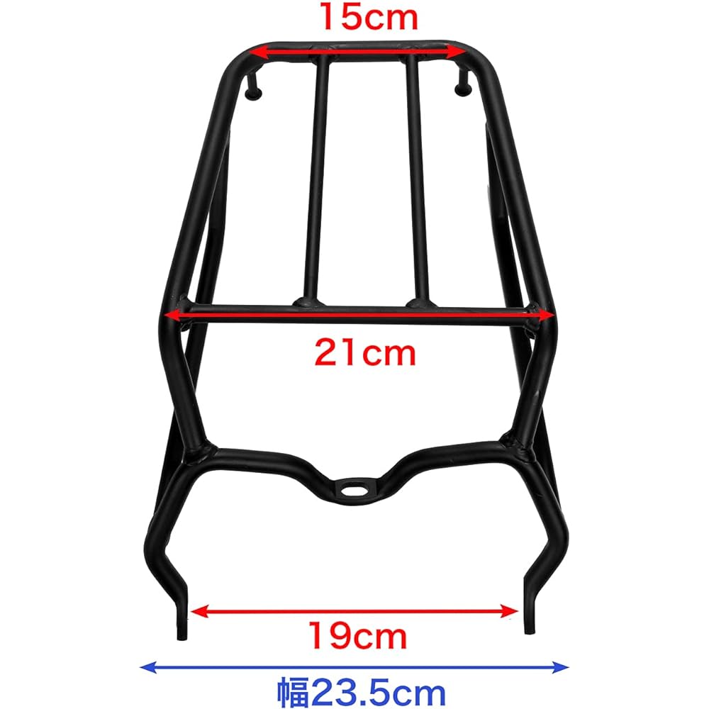 Suzuki Grass Tracker Big Boy Rear Carrier Matte Black GrassTracker BIGBOY Steel Bed Rack Bed Carrier Motorcycle Custom Dress Up