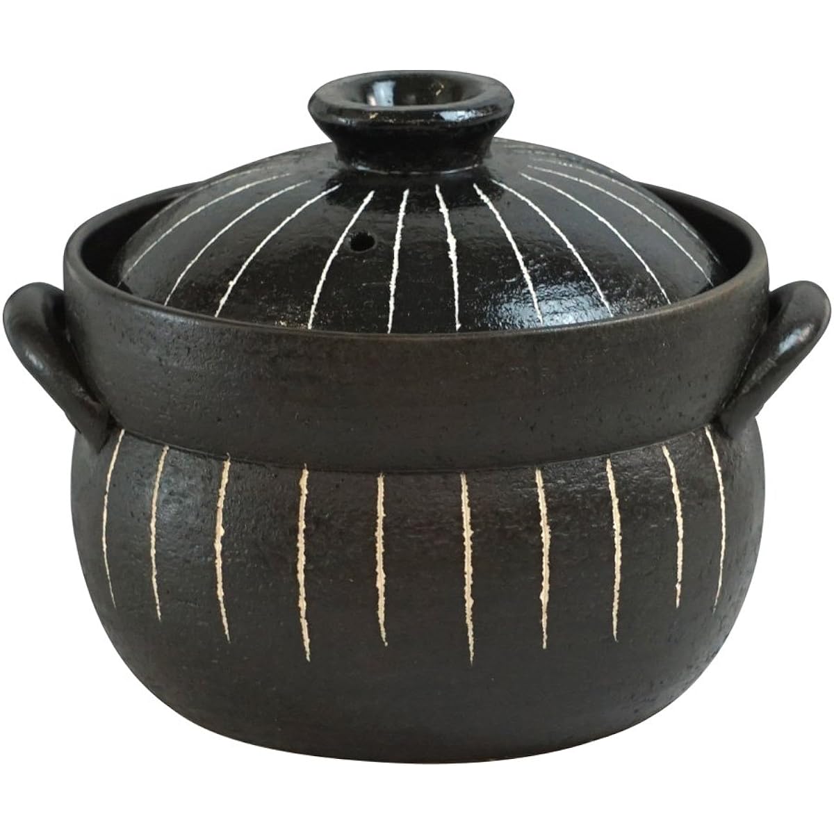 Maruyoshi pottery (Maruyoshitouki) rice pot black 4 cups