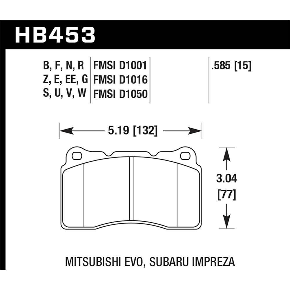 Hawk Performance HB453Z.585 Performance Ceramic Brake Pad