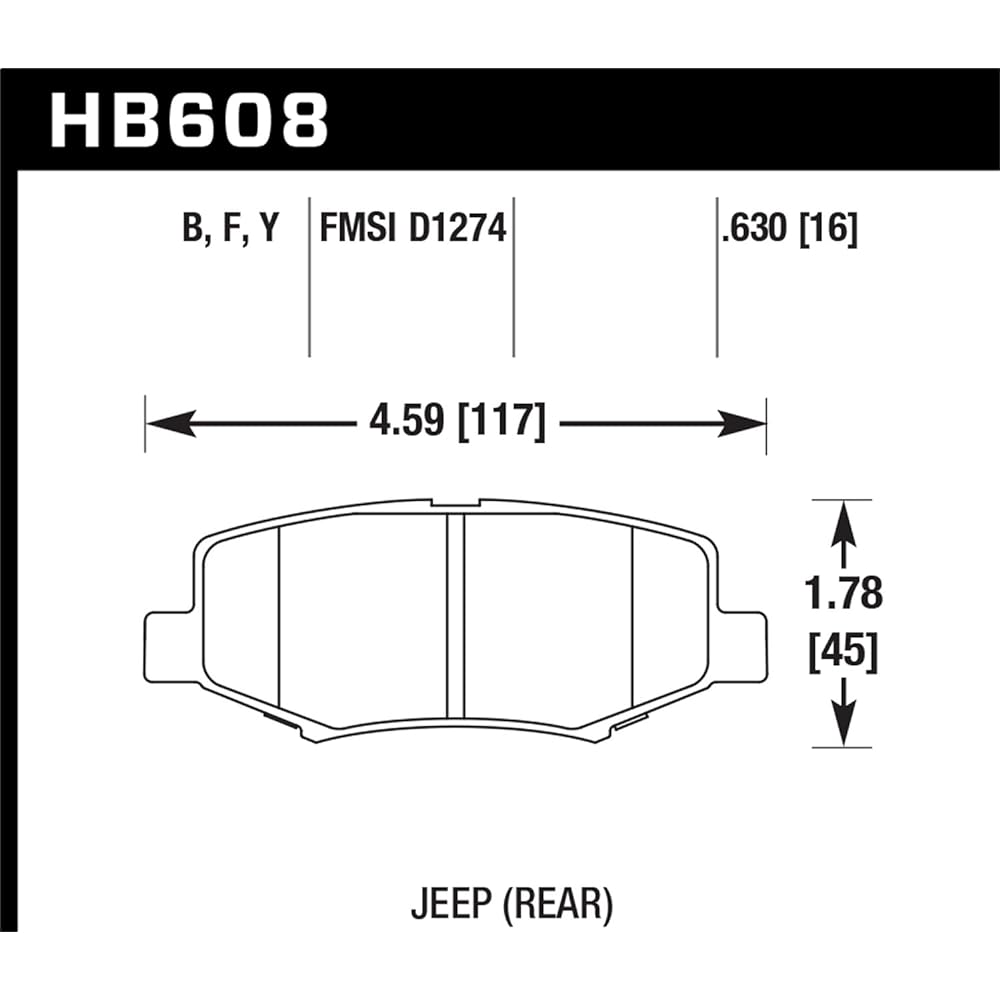 Hawk Performance HB608Y.630 LTS Brake Pad