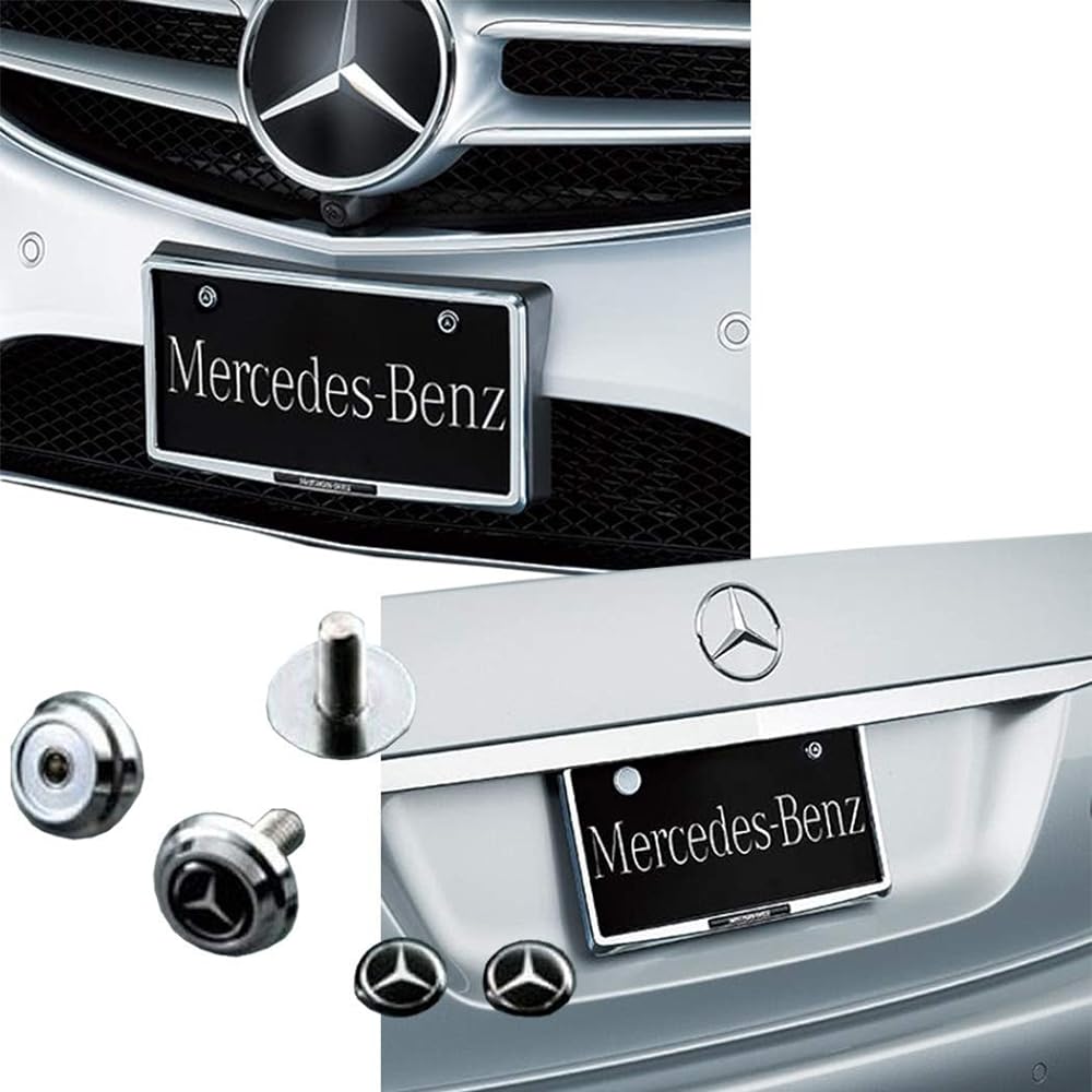 Mercedes-Benz Genuine License Plate Holder Front and Rear Set & Bolt Set/M 000 817 60 12 MM