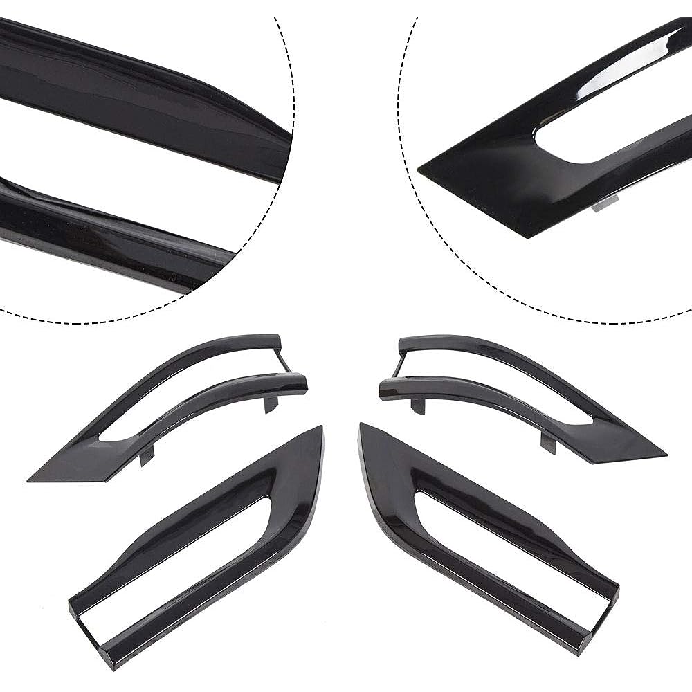 SPORTULI Gloss Black Tail Light Trim Besel Kit replacement 2014-2021 Jeep Grand Cherokee