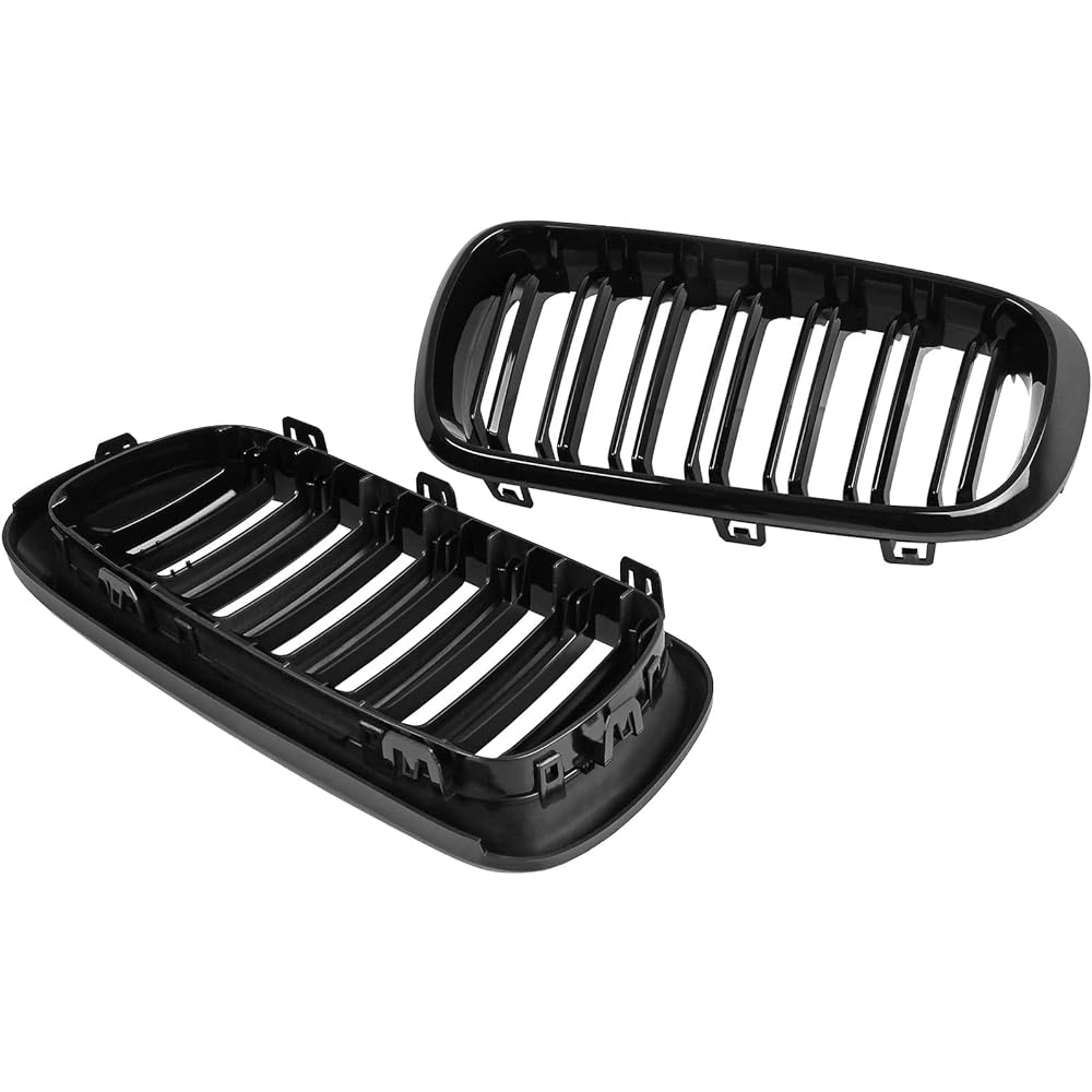 Front Grill Kidney Banper Grill 2014-2019 BMW X5 F15 X6 F16 X5m x6m (glossy black)