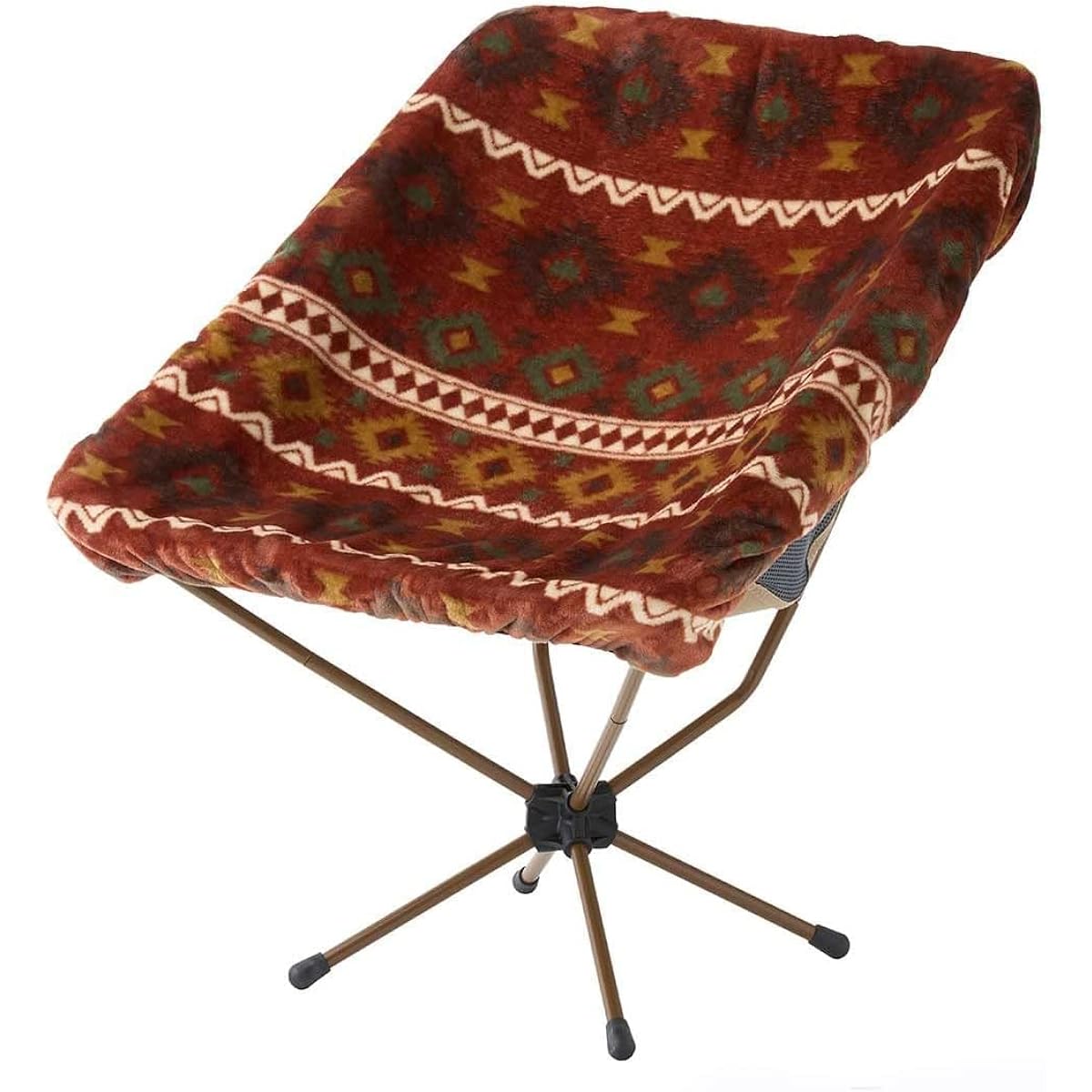 LOGOS Boa & Fleece Bucket Chair Cover (Red) 73321911 Compatible Size: (Approx.) Up to Width 70 x Height 80cm Outdoor Camping Chair