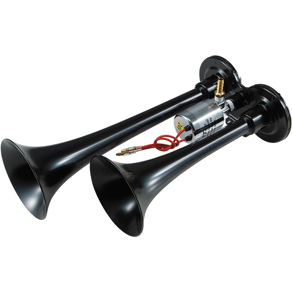 JET INOUE DC24V Mini Yankee Horn Low Current Type Length 300mm Truck Horn Black 505535