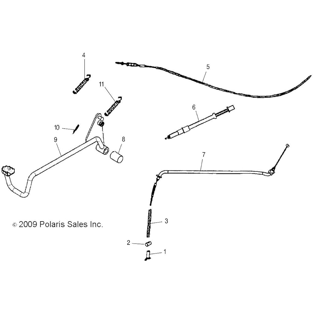 POLARIS ATV Foot Brake Cable Rear Phoenix Genuine OEM Parts 0453772 Quantity 1