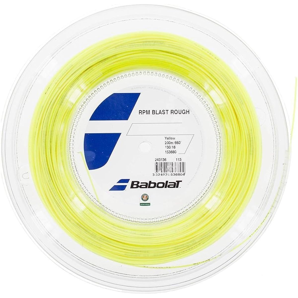 Babolat Hard Tennis String RPM Blast Rough 125/130 (200m roll) BA243136 Yellow 130