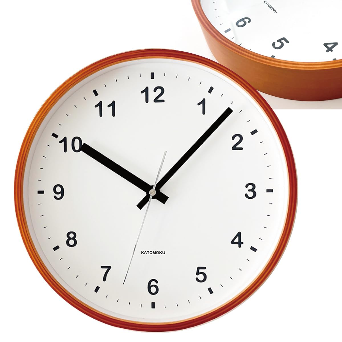 KATOMOKU plywood wall clock 13 km-84NRC ナチュラル 電波時計 連続秒針 φ202mm KATOMOKU Plywood Wall Clock 12 km-80NRC Natural Macao | Ubuy