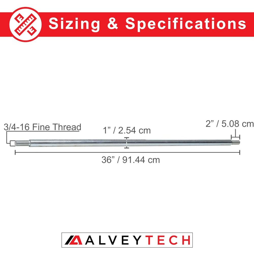 ALVEYTECH 40 inch x 1 inch axle rod go -kart