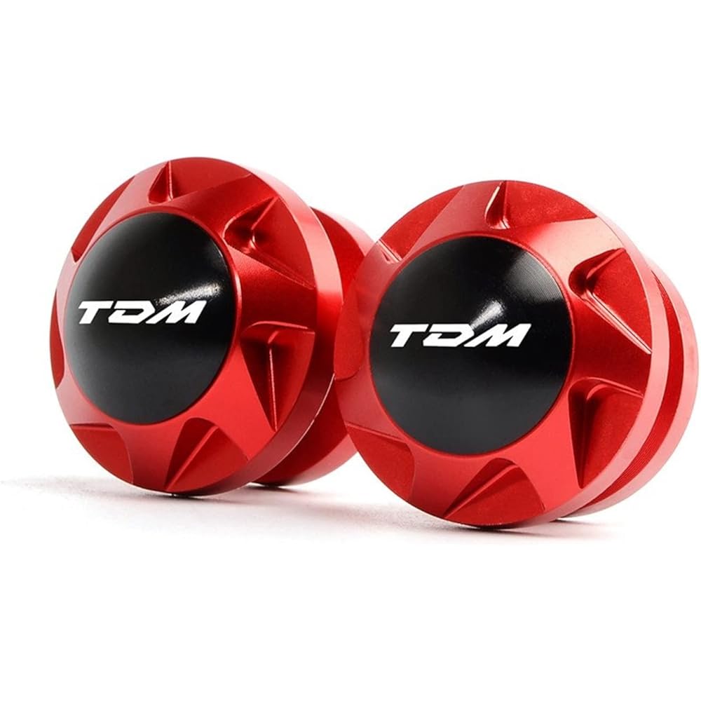 Motorcycle Swing Arm Bobbin Spool Motorcycle 6mm Stand Screw CNC Aluminum Swing Arm Spool Slider For YA-MA-HA TDM 900 TDM900 2004-2015 TDM 850 TDM850 1991-2020 (Color : Red)