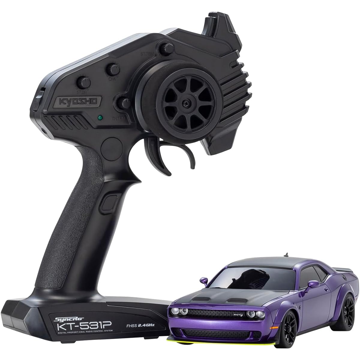 Kyosho Mini-Z AWD Dodge Challenger SRT Hellcat Red Eye Plum Crazy 32621PU