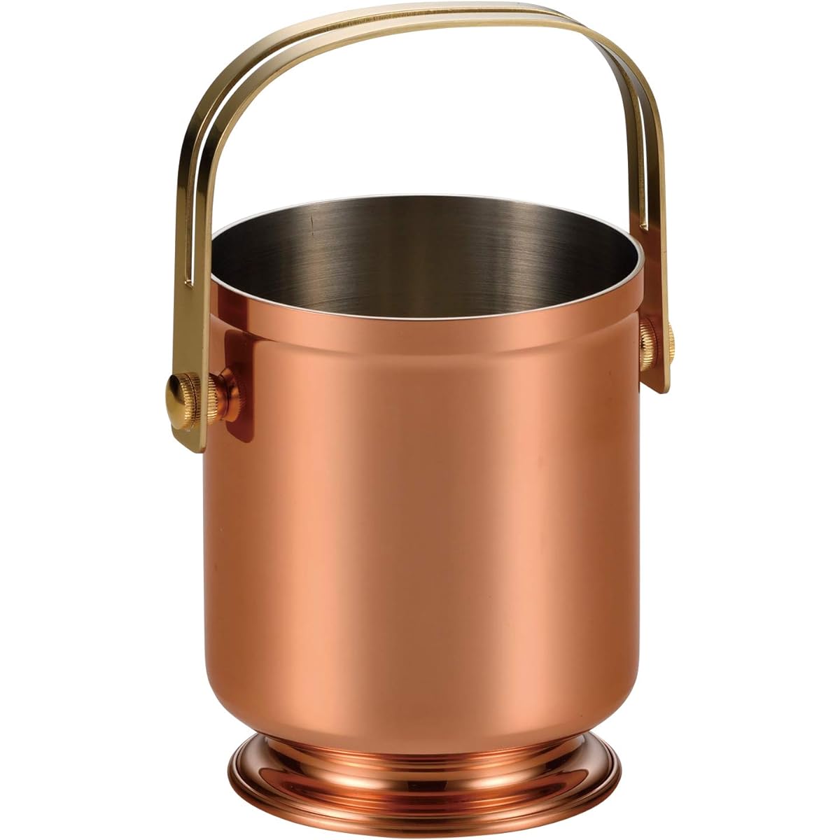 Shinko Metal (Sinkoukinzoku) Ice Bucket Copper 1000ml Pure Copper Refined Ice Bucket S-1804