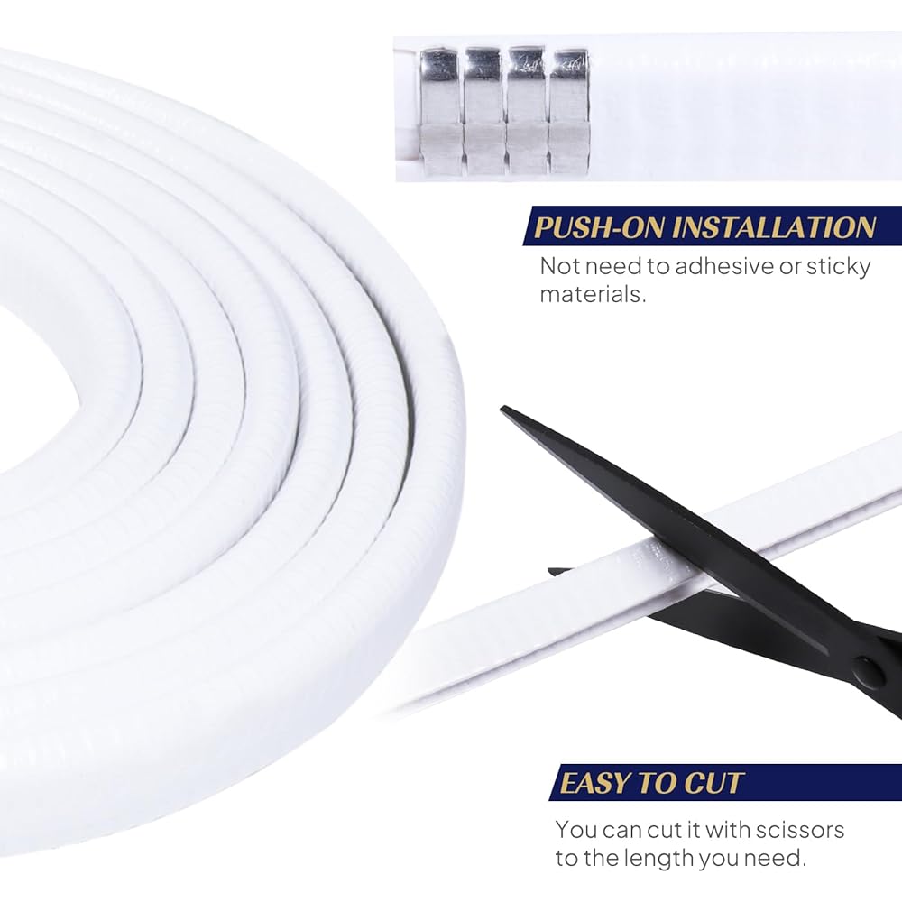 Edge Trim U Channel Rubbertrim 1/2 inch x 3/8 inch -Fit Card Aedge Seal Steel with Fit Card Aedge Seal Steel with Fit Card Aedge Seal Steel with Fit Card Aedge Seal Steel Dear Edge Metal Edge Protector (White/12 Feet)