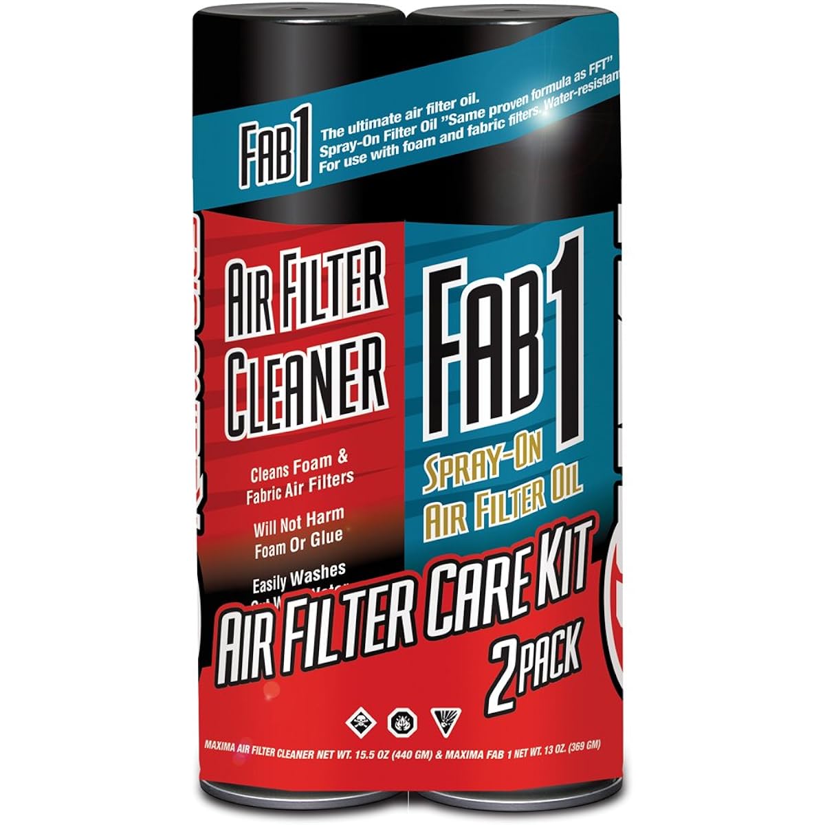 MAXIMA RACING OILS 70-799202-2pk Air Filter Maintenance Air Zole Combo Kit (2 pieces)