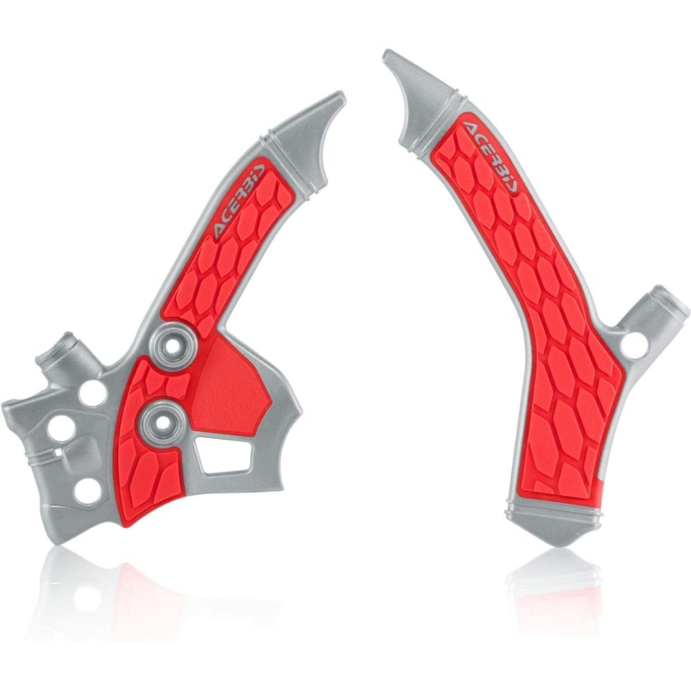 Acerbis X-Grip Frame Guard (Silver/Red)
