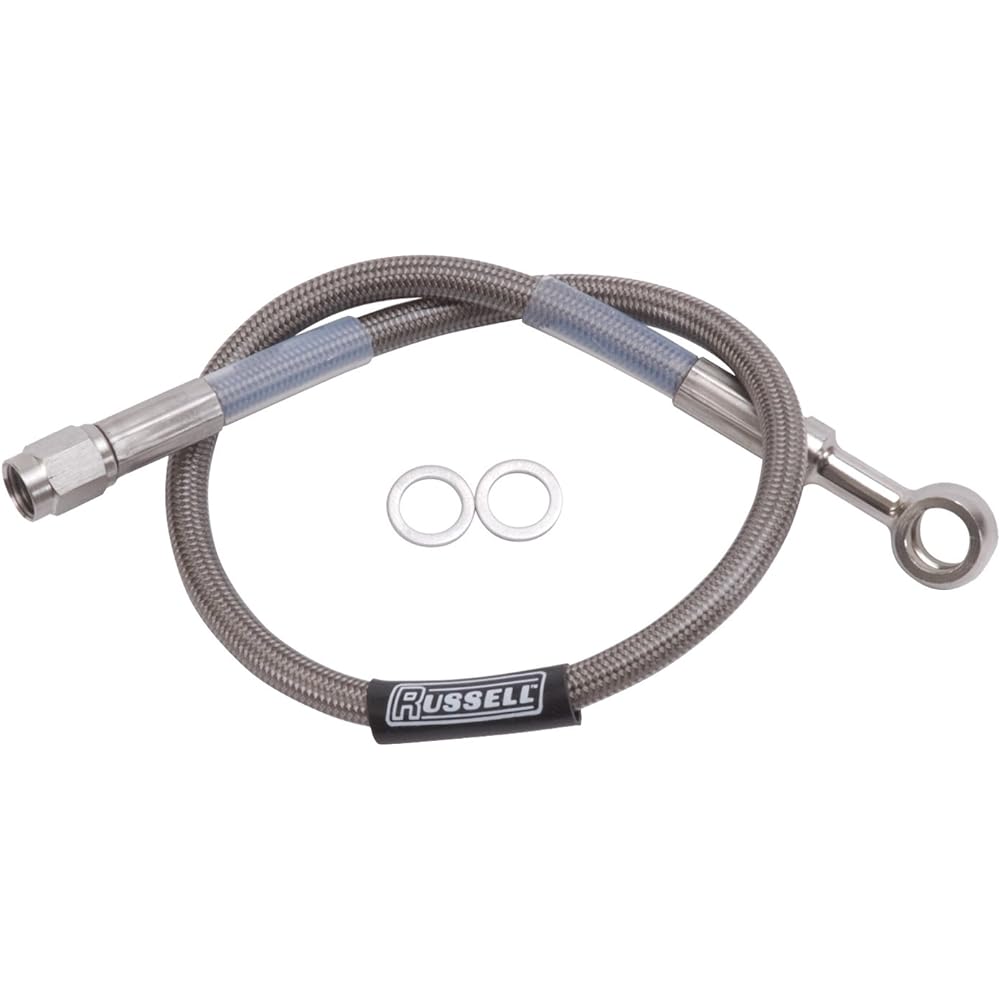 Russell 657012 9 inch 10mm banjo-3AN brake hose