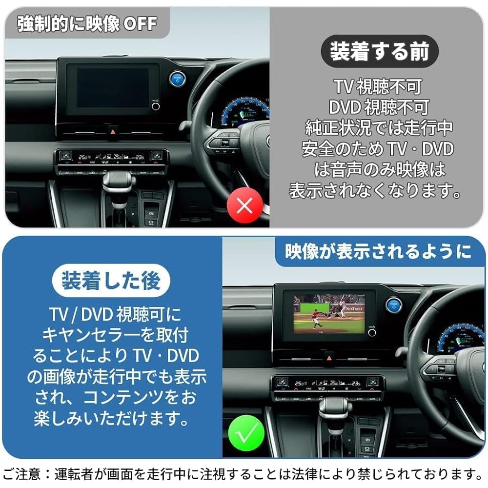 "Domestic Company Sales" SUNVIC Toyota Noah Voxy 90 Series Display Audio TV Kit (Year: Reiwa 4.1~) MZRA90W 95W/ZWR90W 95W MZRA90W 95W/ZWR90W 95W VOXY/NOAH Compatible with 8 inches/10.5 inches Toyota TV Kit TV while driving
