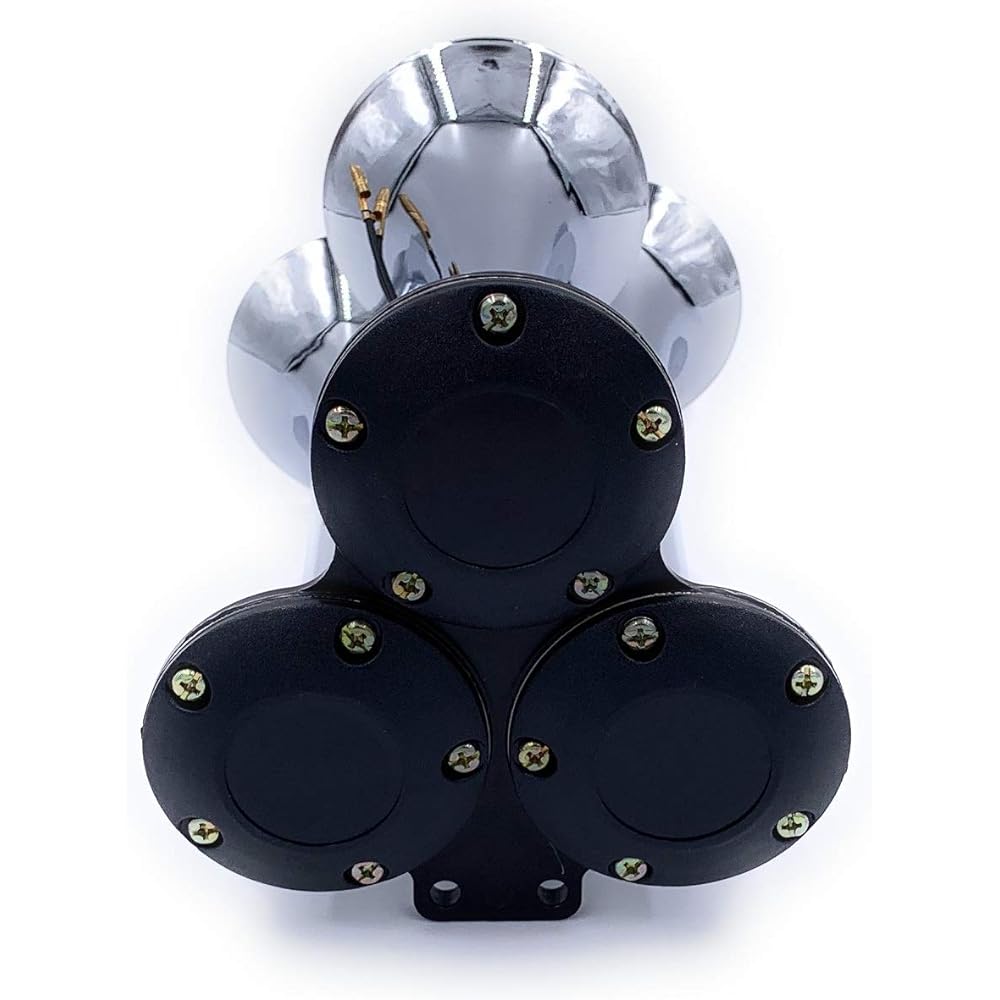 Triple Yankee Horns 11.8 inches (300 mm) for 24 V Tracks: The heavy chords of the triple horn are a must-see! The thick sound quality of the two trumpets at the same time