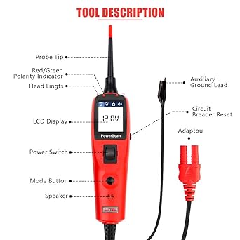 Autel PowerScan PS100 Automobile Circuit Tester Prove Kit Electrical System Diagnosis Tool