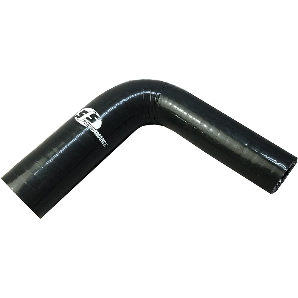 SFS different diameter silicone hose 90° elbow inner diameter 65φ-60φ black RE90-65-60BK
