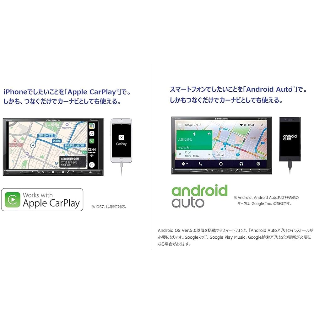 Pioneer Display Audio FH-9400DVS 7 inch 2DIN AppleCarPlay AndroidAuto™ Compatible CD DVD USB Bluetooth iPod iPhone AUX DSP Carrozzeria