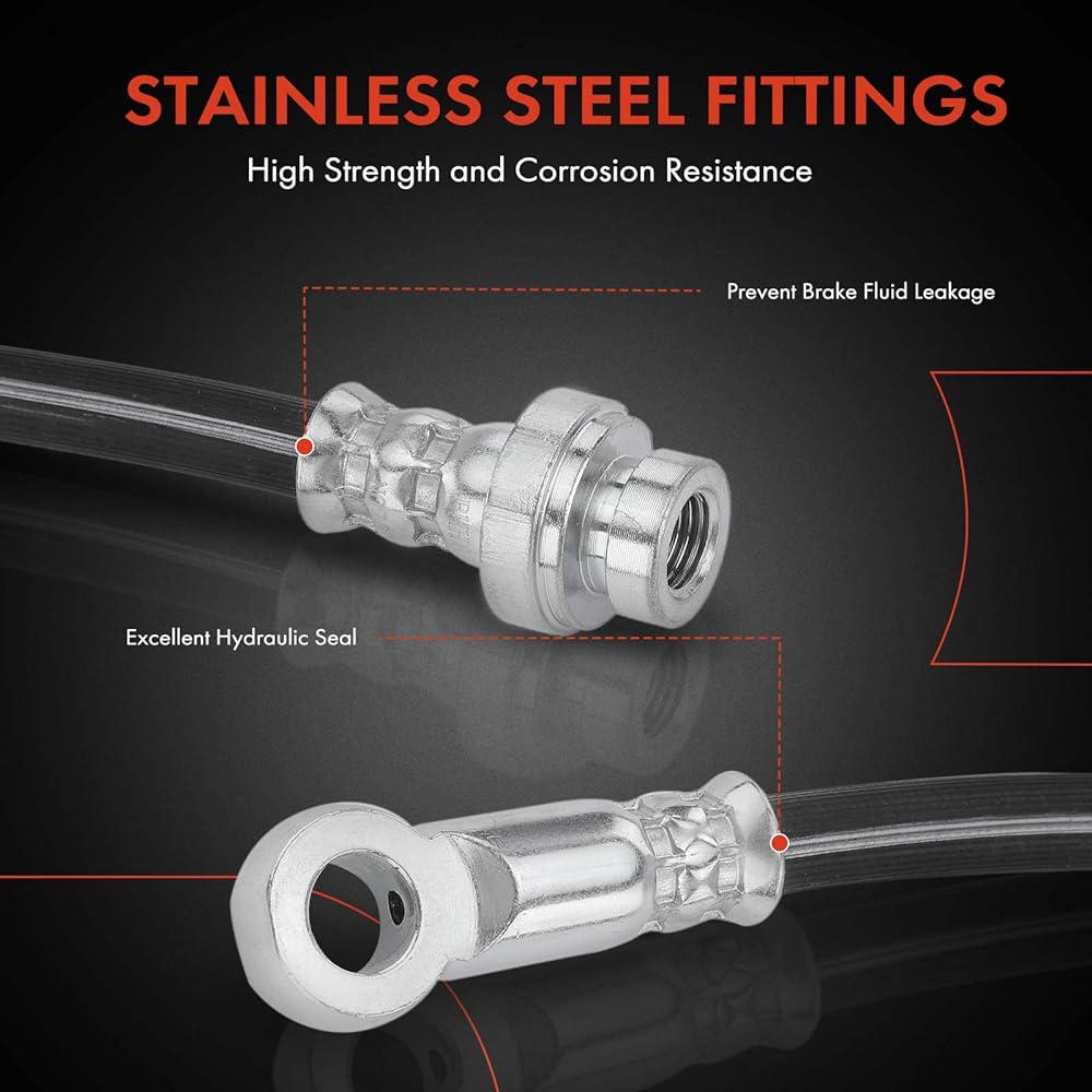 A-PREMIUM Front Driver Brake Hydraulic Hose Crysler, Dodge, Jeep Model Compatible-Avenger 2008-2014, Calibur 2007-2012, Compass/Patriott 2007-2016, 200 2011-2014, Seving 2007-2010
