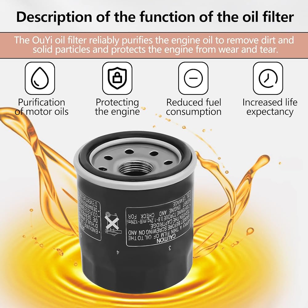 ZZOY Oil Filter YAMAHA YFM660 Grizzly 660 2002-2003/XV1600 Roadster 1600 1999-2003