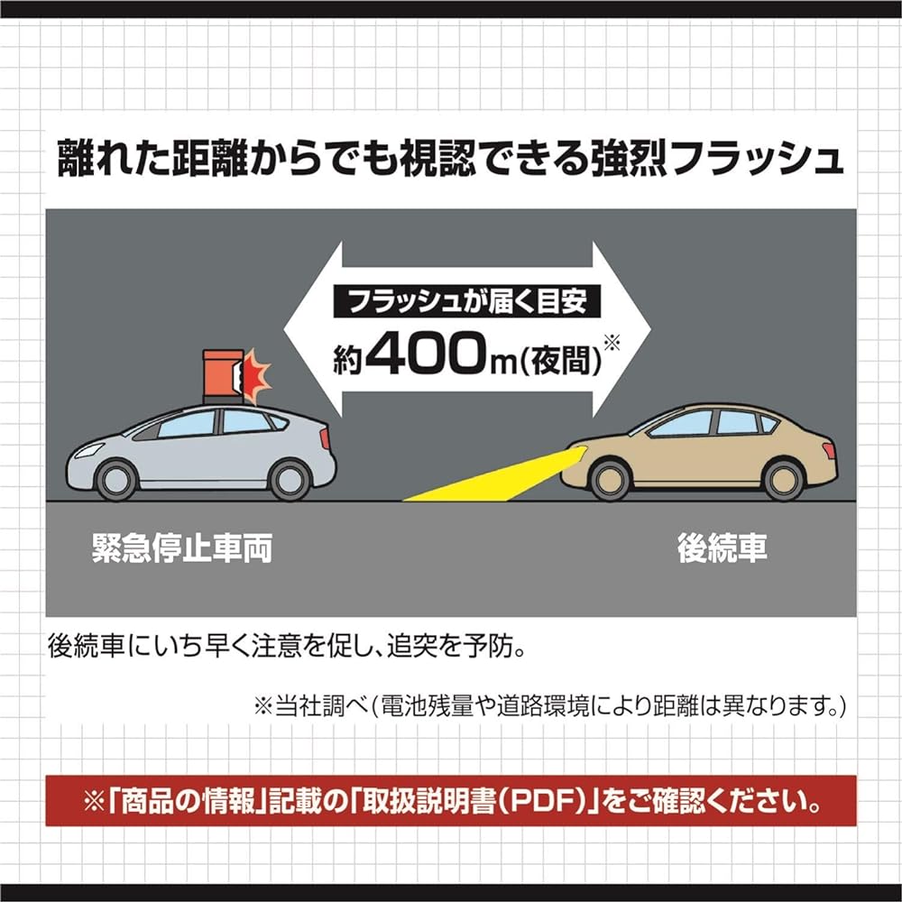 Amon Emergency Flashing Signal Light, Intense Flash, Visible from 400m 4979