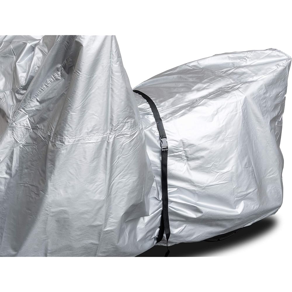 Aqua Dream Motorcycle Body Cover Touring Bike Cover L Size AQ-TRC01-L With Keyhole and Wind Fly Prevention Fixing Belt