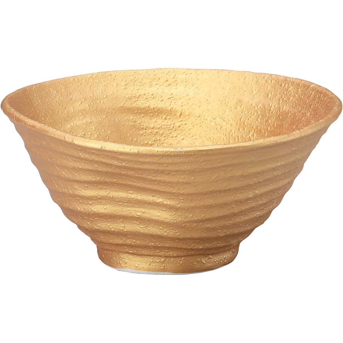 Yusai no Kura Ramen Bowl Gold Deformed Bowl 20.8 x 19.7cm Ka682-076