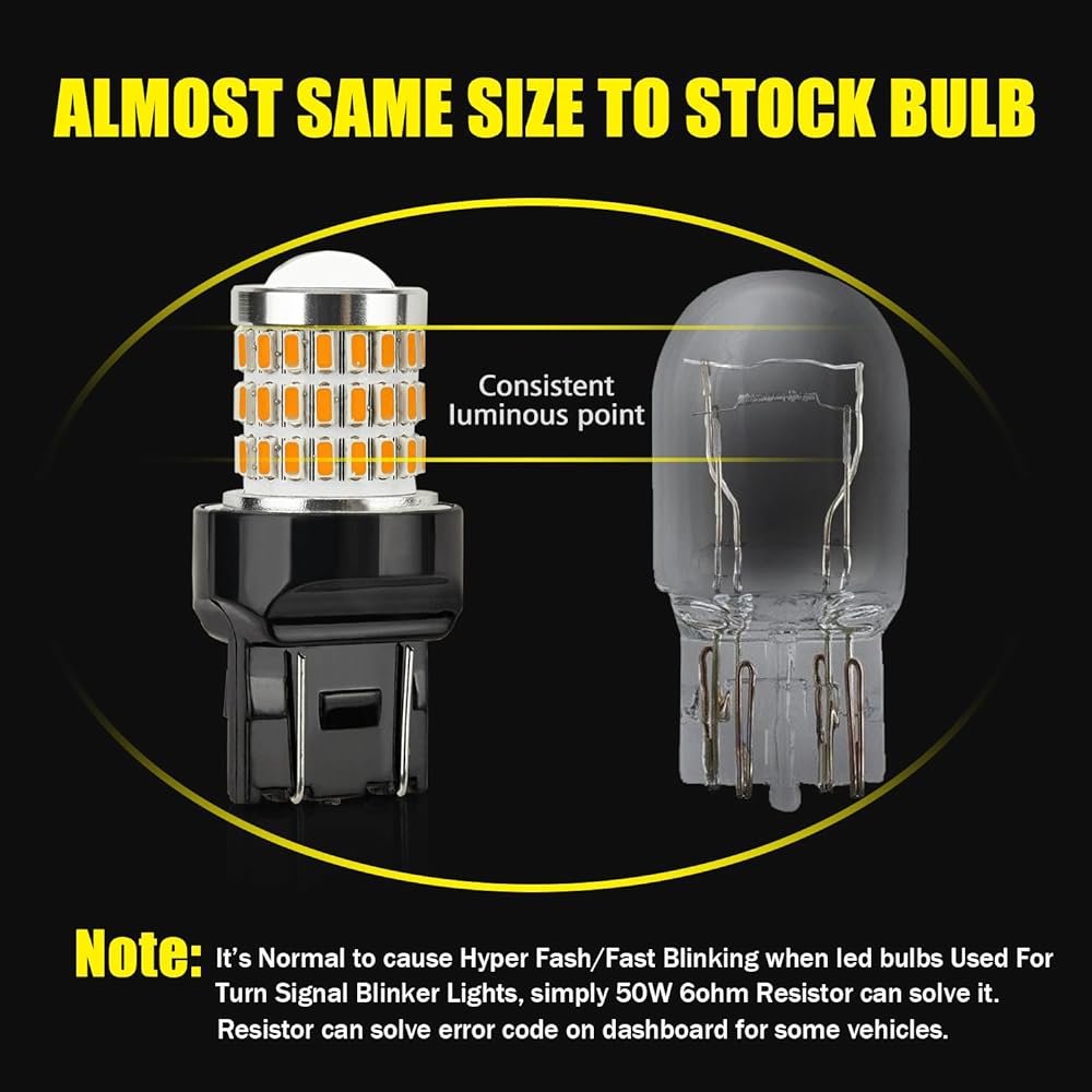 AUXLIGHT 7443 7440 T20 LED bulb White Amberred Super high brightness 57-SMD LED replacement backup/reverse light brake