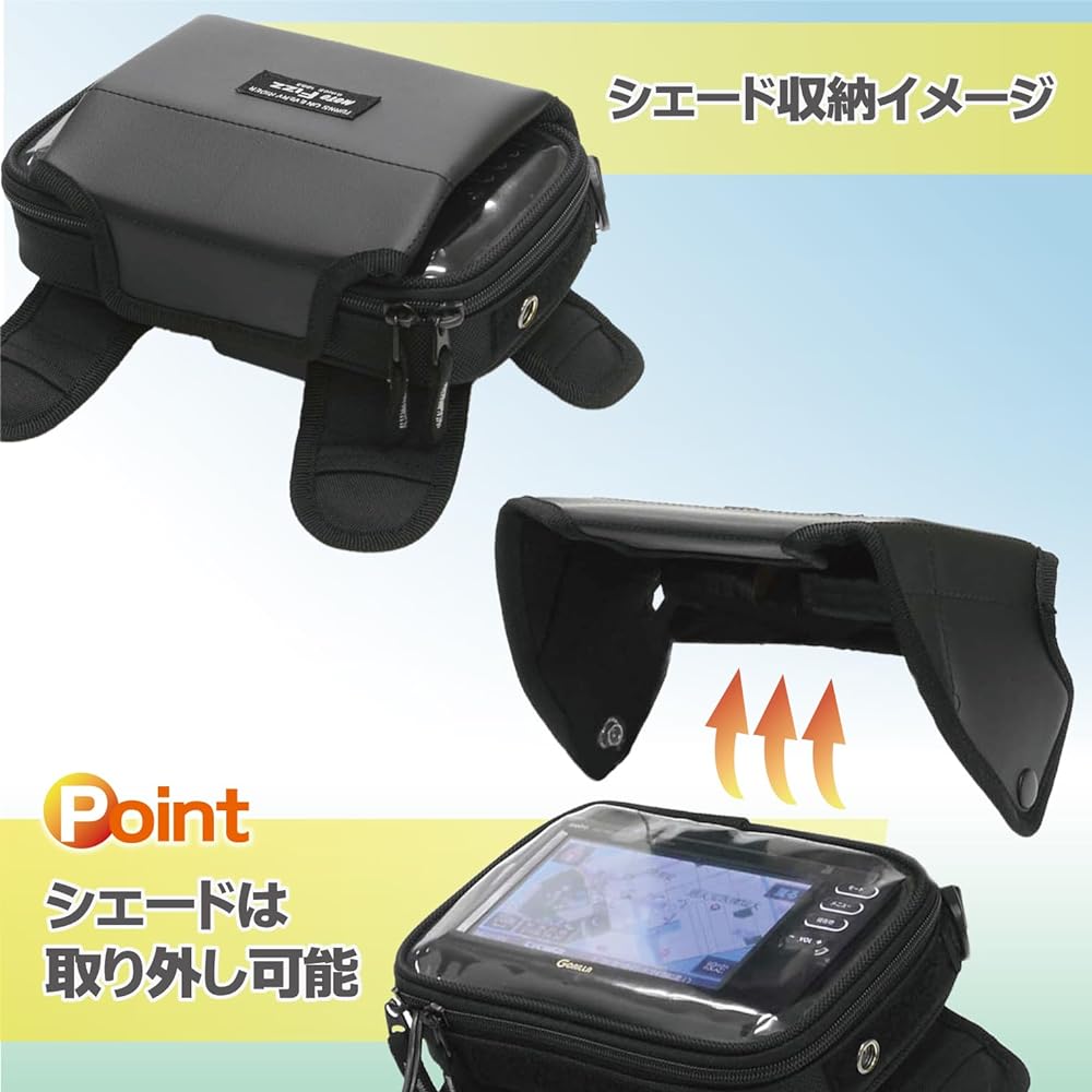 TANAX Navi Bag MOTOFIZZ Angle Navi Pocket Black MFK-138 (Capacity 1.2ℓ)