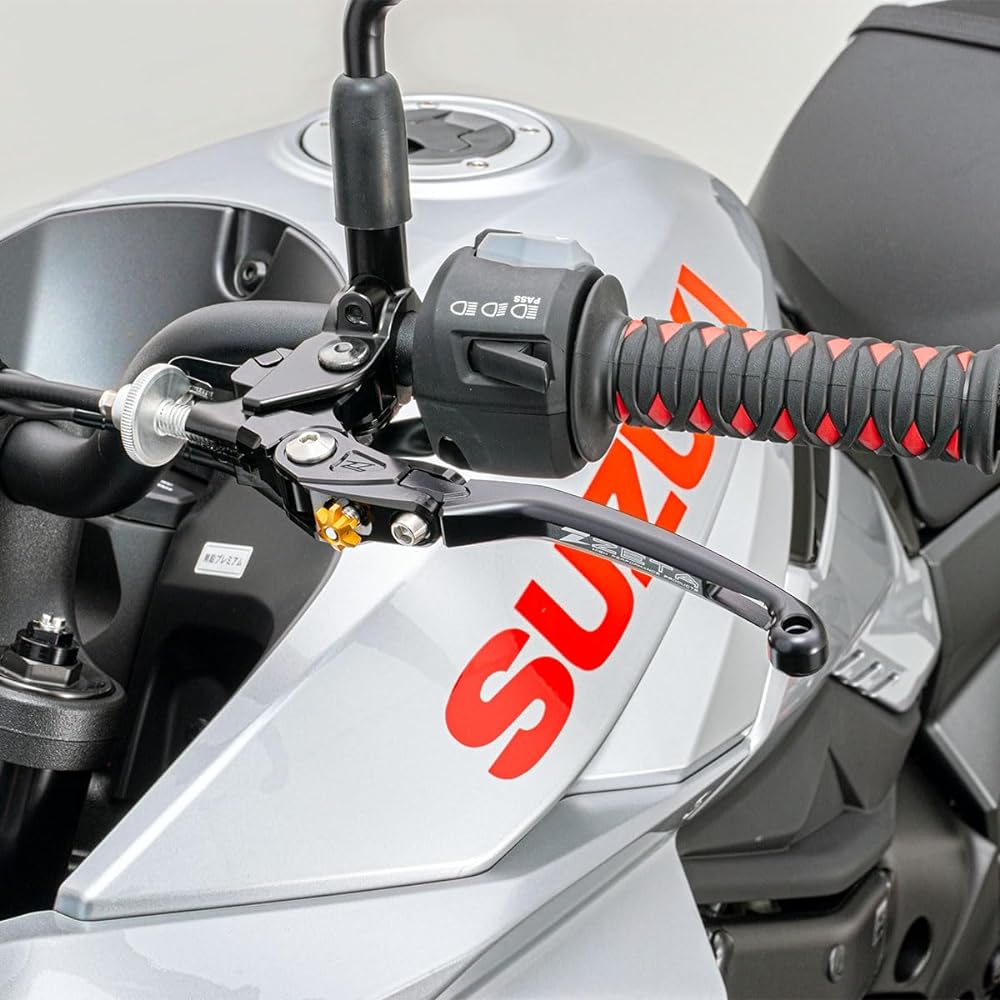 ZETA Pilot Lever Clutch Foldable Lever (Vertical, Front) Lever Type: L3WA Aluminum Black YZF-R1(00-15) MT-09(14-15) FZ8(11-14) ZS61-2415