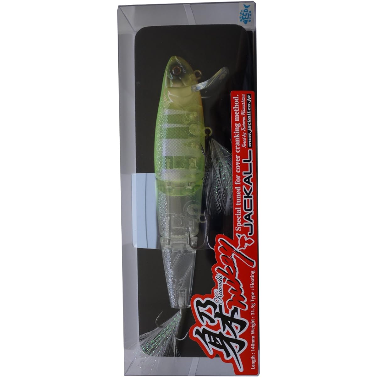 JACKALL Big Bait Kawashi Mikey 31.5g 140mm CT Skeleton Chart