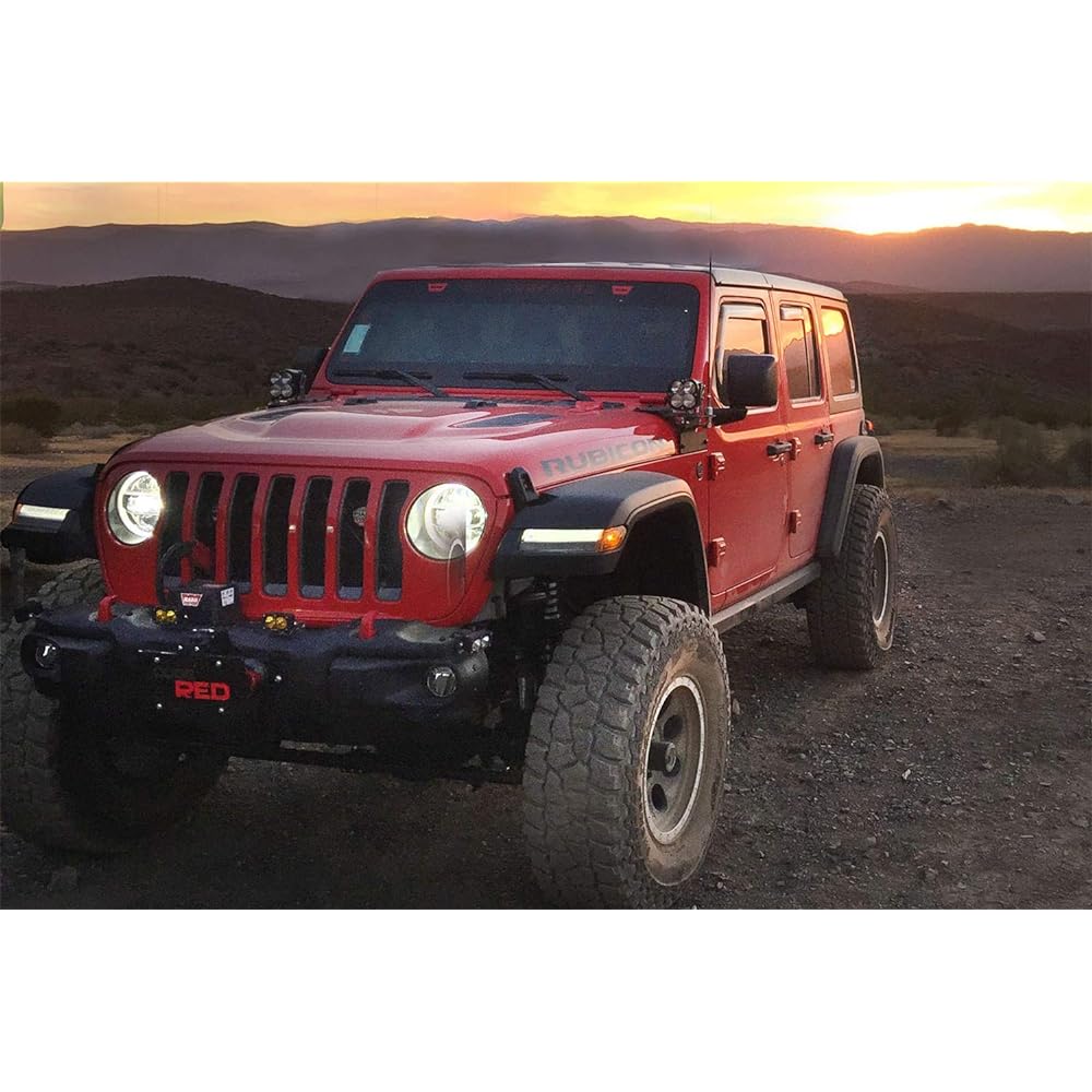 EGR 575005555 Inch Channel Window Visor Front and Rear Set Mat Black Finish some Jeep models
