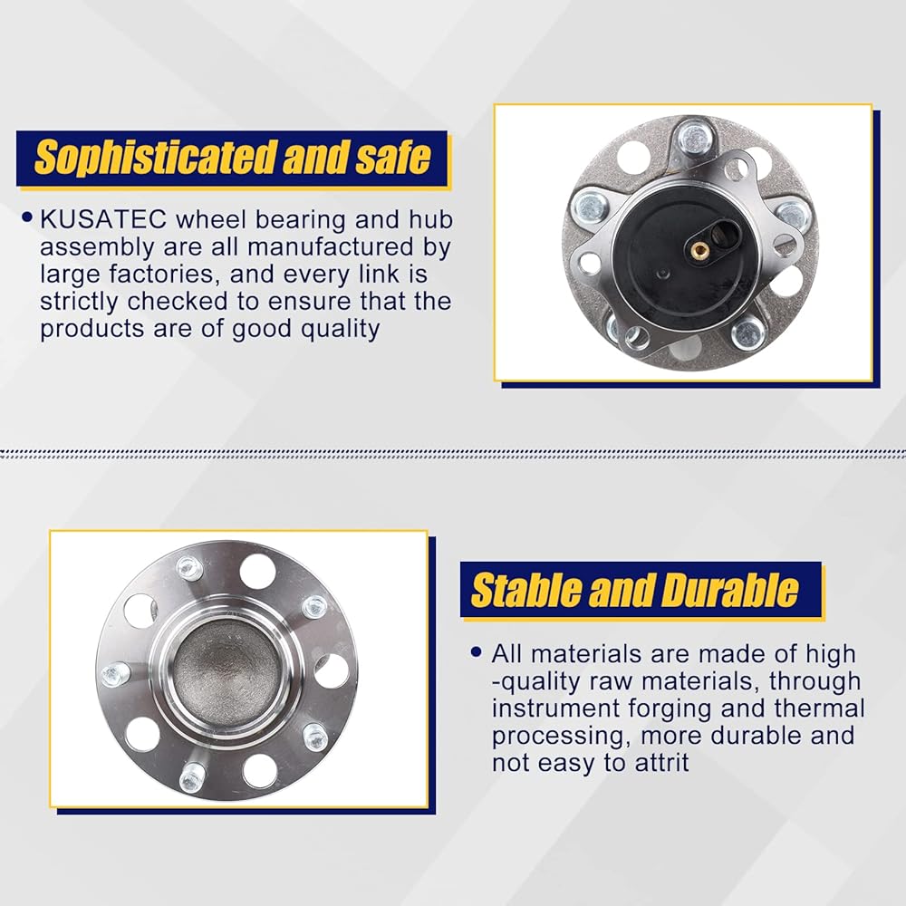KUSATEC 512332 rear wheel bearing and two hub assembly 2 jeep compass patriot Chrysler 200 Seving dodia Benger caliber 5 rug ABS