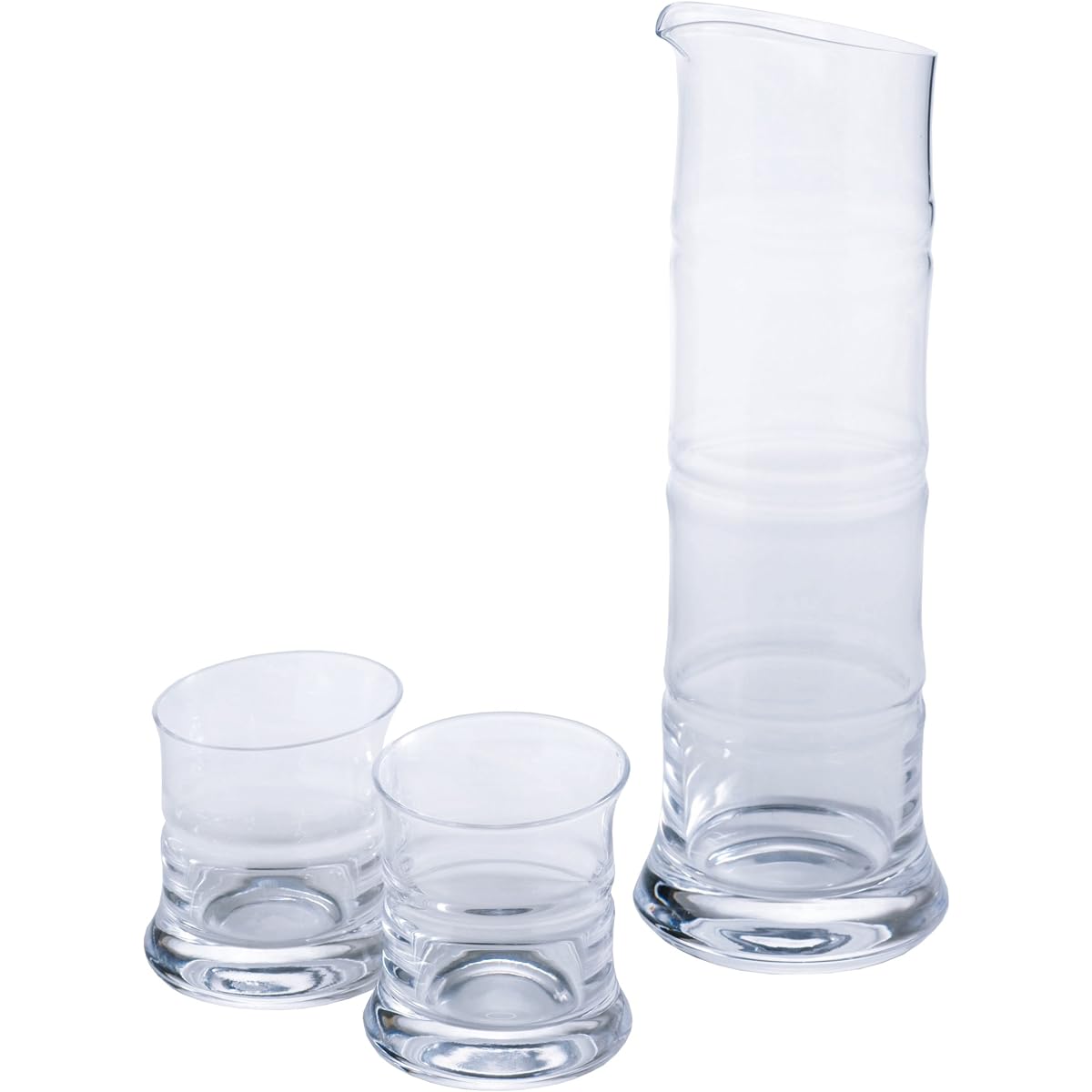 Hirota Glass Sake Set Bamboo Series Hyotake Large 86083-W