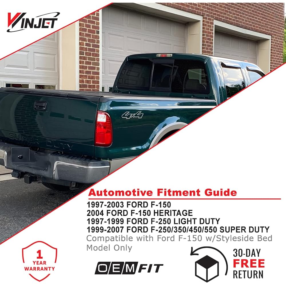 Winjet WJ20-0016-04 Black Housing/Clear Lens Tail Light (Ford F Series Style Side Pickup Altezza)