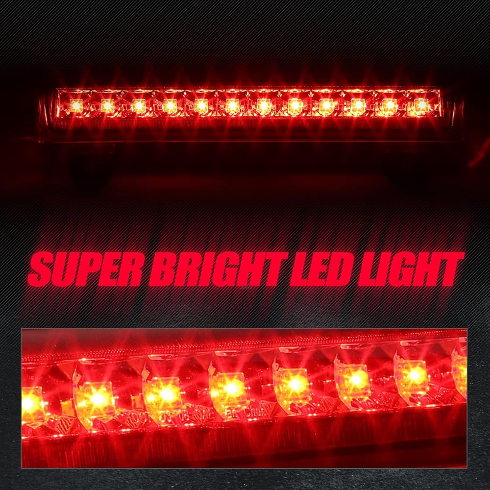 Auto Dynasty Red LED 3rd Third THIRD High-mount Brake Light Stop Rapid Chevrolet Taho Subarban GMC Yukon XL GMT800 00-06