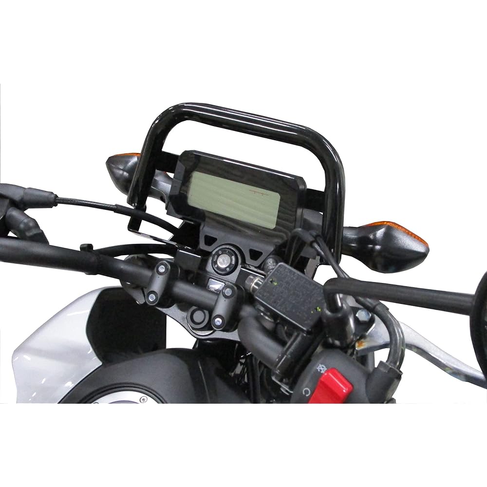 Kijima Motorcycle Bike Parts Handle Mount Stay Meter Guard Mount Stay φ22.2 Steel Black Finish GROM HONDA 204-0704