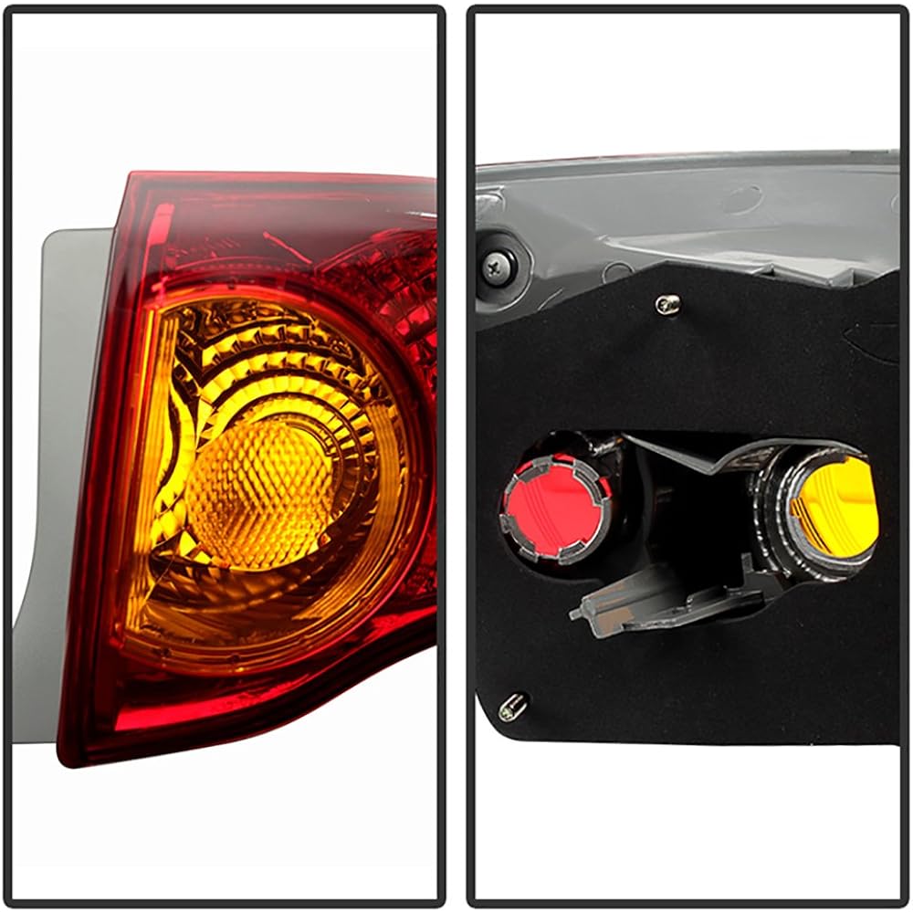 VIPMOTOZ Red Lens OE Style Body Tail Light Lamp Azembris 2009-2010 Passenger Side Azn-JT-TCO09 -Oe-Or for Toyota Corolla